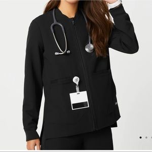 Figs Bellery Scrub Jacket — Black